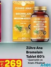 ZÜHRE ANA BROMELAİN TABLET 60'LI fiyat ve kampanya bilgisi
